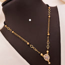 Akruti Collections Graceful Crystal And Austrian Stone Black Bead Mangalsutra