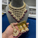 Akruti Collection Grand Kundan Pearl And Beads Embellished Choker Necklace Set