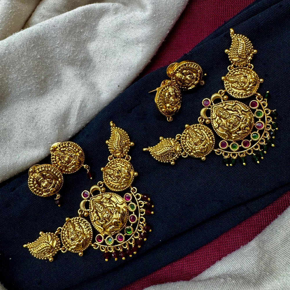 Akruti Collection Royal Pota And Austrian Stone Pendant Set (1 set only)