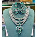 Akruti Collection Radiant Glow Modern American Daimonds Necklace Set
