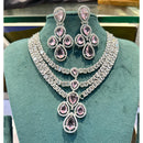 Akruti Collection Radiant Glow Modern American Daimonds Necklace Set