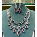 Akruti Collection Radiant Glow Modern American Daimonds Necklace Set