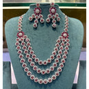 Akruti Collection Radiant Glow Modern American Daimonds Necklace Set