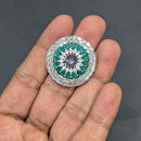 Akruti Collection Rhodium Plated Crystal And Austrian Stone Stylish Ring