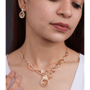 Akruti Collection Antique Finish Austrian Stone Necklace Set