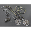 Akruti Collection Royal 2 Tone Plated Ethnic Combo Set