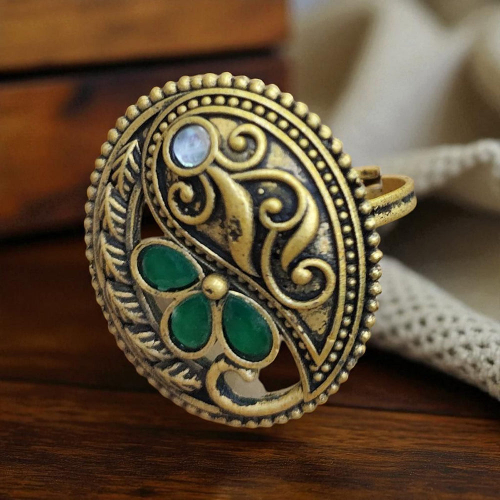 Akruti Collection Designer Pota Stone Statement Ring
