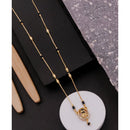 Akruti Collection Elegant Austrian Stone Black Beads Mangalsutra