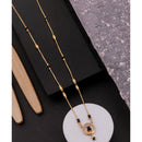 Akruti Collection Elegant Austrian Stone Black Beads Mangalsutra