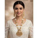 Akruti Collection Royal Pota Stone And Pearl Long Necklace Set