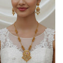 Akruti Collection Designer Pota Stone And Pearl Necklace Set