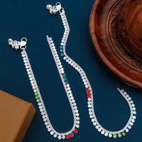 Akruti Collection Premium Handcrafted Akruti Stone Payal \ Anklet 