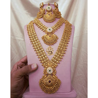 Akruti Collection Dazzling Pota Stone Double Necklace Set