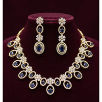 Akruti Collection Royal Look American Diamond Necklace Set