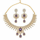 Akruti Collection Royal Look American Diamond Necklace Set