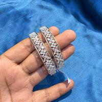 Akruti Collection Glamorous American Diamond Bangles Collection Set