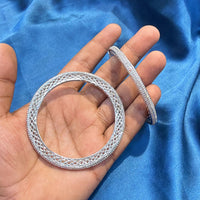 Akruti Collection Glamorous American Diamond Bangles Collection Set