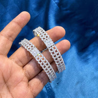 Akruti Collection Glamorous American Diamond Bangles Collection Set