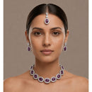 Akruti Collection Graceful Glass Crystal Necklace Set