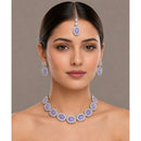 Akruti Collection Graceful Glass Crystal Necklace Set