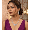 Akruti Collection Graceful American Diamond  Necklace Set