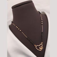Akruti Collection Elegant Austrian Stone And Beads Black Beads Mangalsutra
