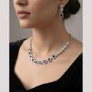 Akruti Collection Graceful American Diamond Necklace Set