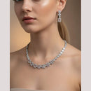 Akruti Collection Graceful American Diamond Necklace Set