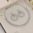Akruti Collection Graceful American Diamond Necklace Set