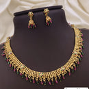 Akruti Collection Designer Pota Stone And Pearl Necklace Set