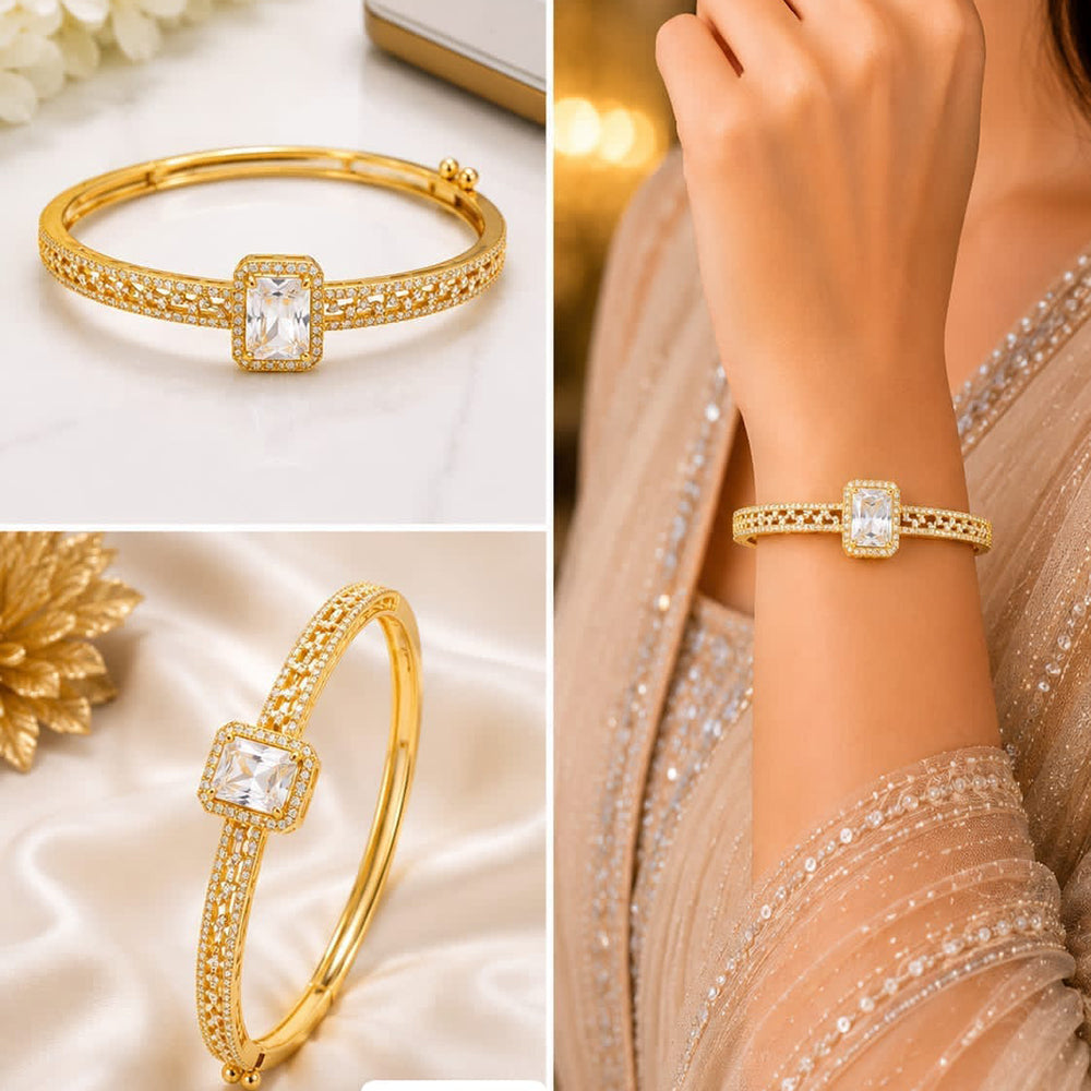 Akruti Collection Elegant Austrian Stone Openable Bracelet