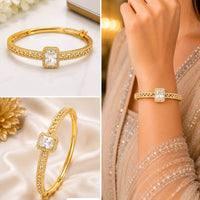 Akruti Collection Elegant Austrian Stone Openable Bracelet