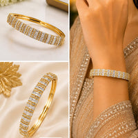 Akruti Collection Elegant Austrian Stone Openable Bracelet