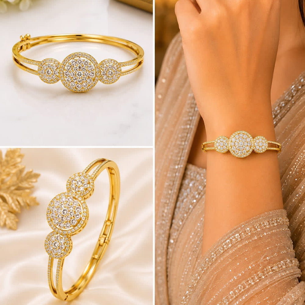 Akruti Collection Elegant Austrian Stone Openable Bracelet
