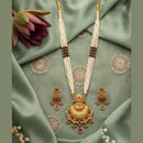 Akruti Collection Designer Pota Stone And Pearl Necklace Set