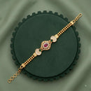 Akruti Collection Royal Pota Stone And Pearl Adjustable Bracelet