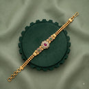 Akruti Collection Royal Pota Stone And Pearl Adjustable Bracelet