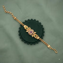 Akruti Collection Royal Pota Stone And Pearl Adjustable Bracelet