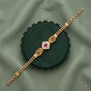 Akruti Collection Royal Pota Stone And Pearl Adjustable Bracelet