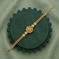 Akruti Collection Royal Pota Stone And Pearl Adjustable Bracelet