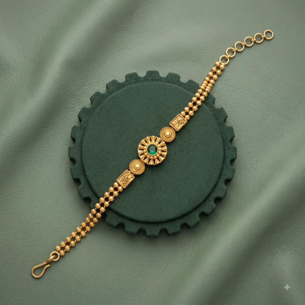 Akruti Collection Royal Pota Stone And Pearl Adjustable Bracelet
