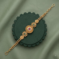 Akruti Collection Royal Pota Stone And Pearl Adjustable Bracelet