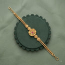 Akruti Collection Royal Pota Stone And Pearl Adjustable Bracelet