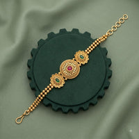 Akruti Collection Royal Pota Stone And Pearl Adjustable Bracelet