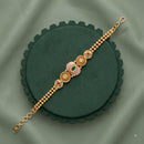 Akruti Collection Royal Pota Stone And Pearl Adjustable Bracelet