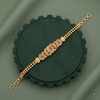 Akruti Collection Royal Pota Stone And Pearl Adjustable Bracelet