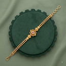 Akruti Collection Royal Pota Stone And Pearl Adjustable Bracelet