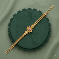 Akruti Collection Royal Pota Stone And Pearl Adjustable Bracelet