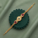Akruti Collection Royal Pota Stone And Pearl Adjustable Bracelet