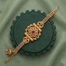 Akruti Collection Royal Pota Stone And Pearl Adjustable Bracelet